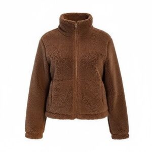 Lululemon Women’s Teddy Fleece Zip Up Cinchable  Chocolate Brown Jacket Size 6
